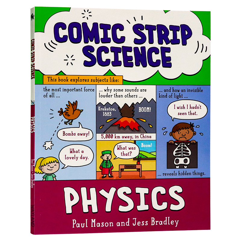 漫画科学物理学  Comic Strip Science: Physics 英文原版科普百科英语趣味读物 中小学生青少年彩绘插画拓展课外阅读教辅学校推荐