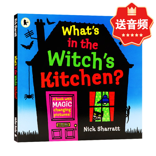 女巫的厨房有什么 英文原版绘本 What's in the Witch's Kitchen 翻翻书 吴敏兰书单 Nick Sharratt 全英文版进口原版英语书籍