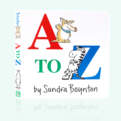 A to Z 26个英文字母纸板书 英文原版绘本  名家Sandra Boynton 低幼儿童英语启蒙图画书 亲子读物早教益智