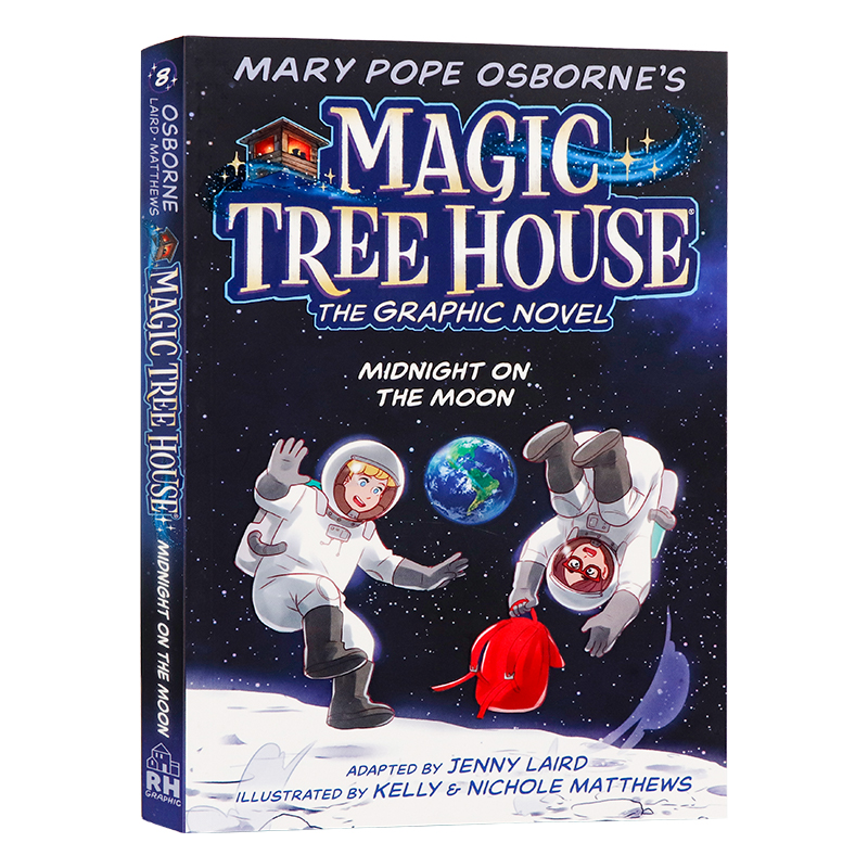 神奇树屋漫画版8 午夜月球英文原版 Midnight on the Moon Graphic Novel 畅销经典儿童全彩冒险桥梁章节漫画故事平装