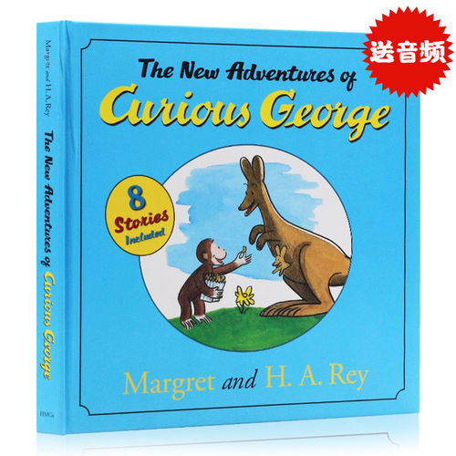 好奇猴乔治8个冒险故事合集英文原版绘本 The New Adventures of Curious George 汪培珽第3阶段 精装图画书经典好奇的乔治 HA Rey
