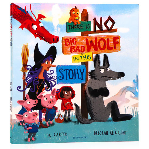 没有大灰狼的故事 英文原版绘本 There Is No Big Bad Wolf In This Story 儿童启蒙奇趣童话故事书亲子共读平装Deborah Allwright