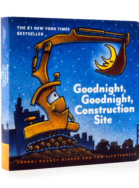 晚安建筑工地 英文原版绘本 Goodnight Goodnight Construction Site 儿童交通工具启蒙认知撕不烂纸板书图画故事书 睡前故事绘本