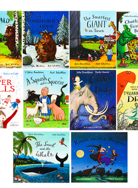 The Gruffalo 咕噜牛英文原版绘本 Julia Donaldson茱莉亚唐纳森绘本10册 附手提袋 Gruffalo's Child 聪明豆 儿童图画故事书