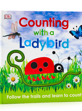 DK跟着小瓢虫学数数 儿童数学启蒙绘本 Counting with a Ladybird 英文原版绘本 数字启蒙认知早教书 纸板书 DK儿童书系列
