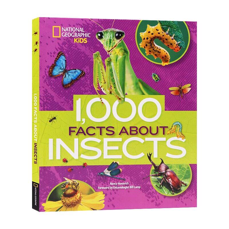 美国国家地理儿童科普百科 关于昆虫的1000个事实 英文原版 1000 Facts About Insects 昆虫百科高清实拍 儿童英语课外阅读读物