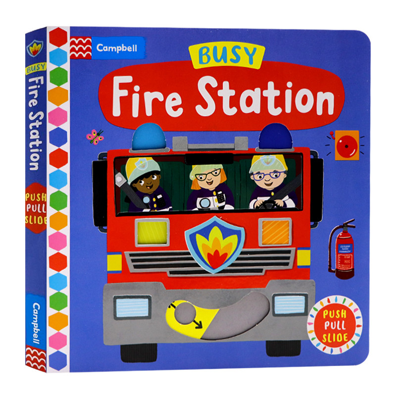 busy系列 新版忙碌的消防站 英文原版绘本 busy fire station 低幼