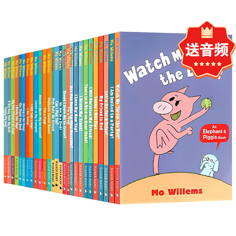 小猪小象25册 英文原版绘本 Elephant and Piggie The Complete Collection 吴敏兰书单 习惯养成情商教育培养亲子共读 Mo Willems