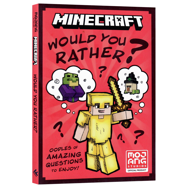 我的世界搞笑漫画 你更想选谁 英文原版 Minecraft Would You Rather儿童冒险游戏故事书 青少年英语课外阅读小说Mojang AB