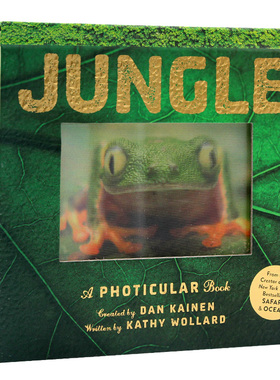 现货 光与影视觉书系列丛林 会动的3D图片书 Jungle A Photicular Book 进口英文原版绘本 纽约时报畅销书 神奇翻翻书
