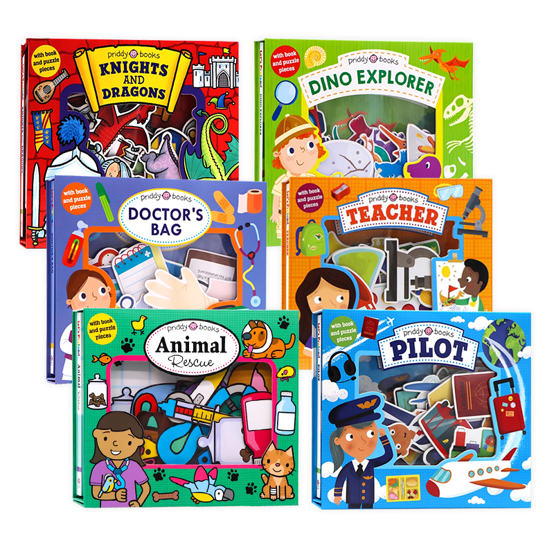 宝宝角色扮演玩具书6册英文绘本