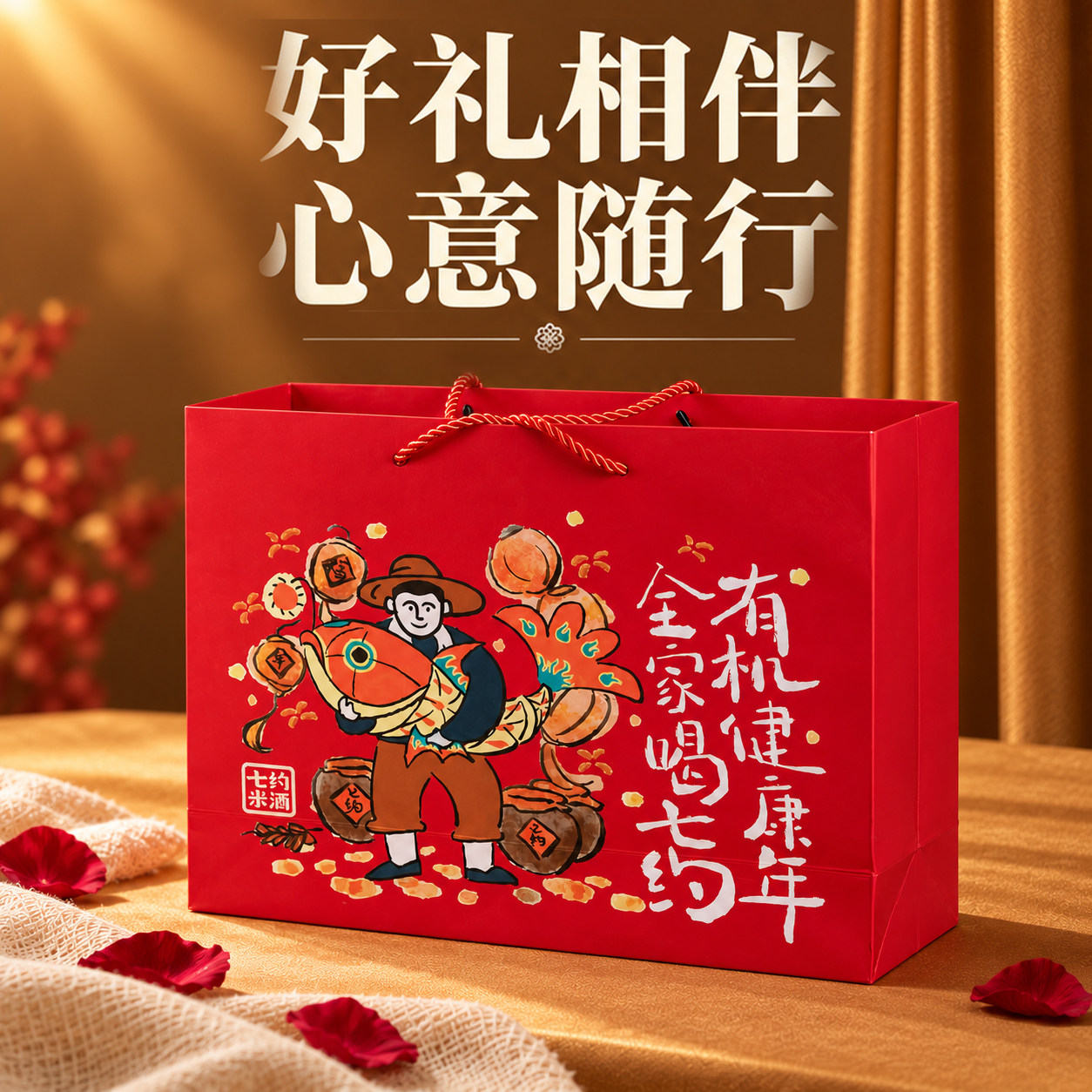 有机玫瑰米露微醺高颜值小甜酒4瓶礼盒装0.5度365ml有机玫瑰米露