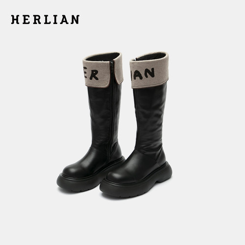 herlian高筒厚底雪地长靴