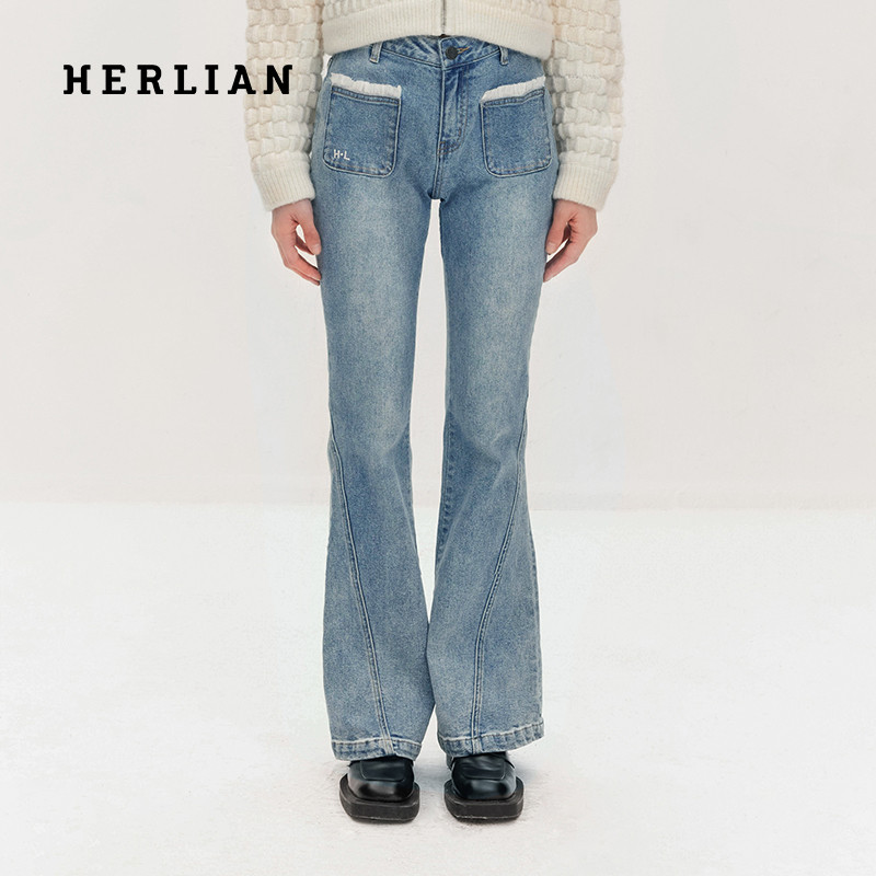 设计师牛仔裤显瘦修身