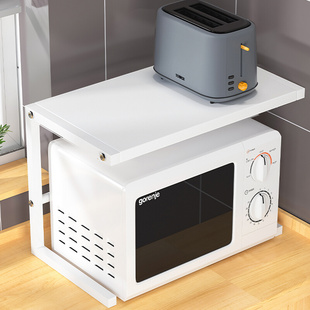 微波炉置物架厨房新款 烤箱架子桌面多功能双层家用空气炸锅收纳架
