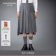 BROWNE 女士四条纹中灰色百褶长裙 款 THOM 12期免息 经典
