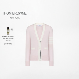 BROWNE THOM 女士2025秋冬美利奴羊毛四条纹轻薄开衫 6期免息