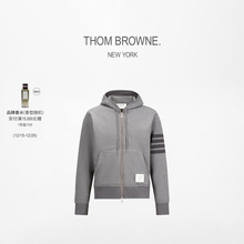 [6期免息]THOM BROWNE 男士经典四条纹拉链连帽衫卫衣