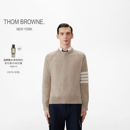[6期免息]THOM BROWNE男士经典四条纹饰羊毛套头衫