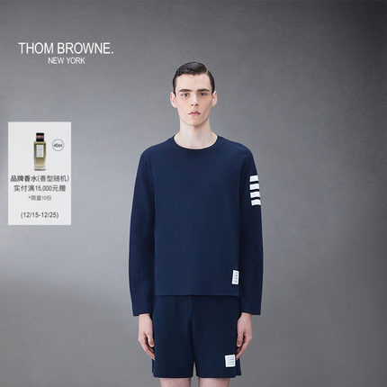 [6期免息]THOM BROWNE男士四条纹棉质长袖T恤