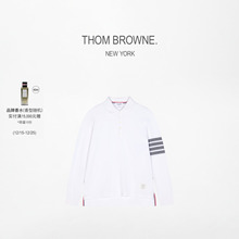 [6期免息]THOM BROWNE 男女同款四条纹棉质长袖POLO衫