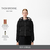 12期免息 BROWNE 冬季 新品 THOM 女士短款 连帽羽绒夹克