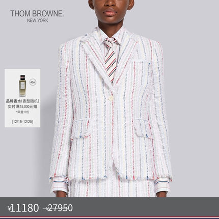 [秋冬优惠]THOM BROWNE 女士泡泡纱花呢经典西服