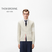 男士 四条纹V领棉质针织开襟衫 THOM BROWNE 12期免息 早春新品
