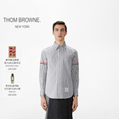 2025格纹府绸臂环长袖 衬衫 THOM BROWNE男士 6期免息 明星同款