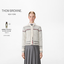 [6期免息]THOM BROWNE2025秋冬女士费尔岛提花针织开衫