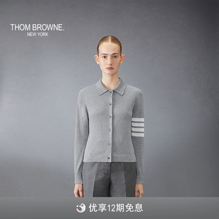 女士2025春夏轻薄棉质四条纹针织衫 12期免息 THOM BROWNE
