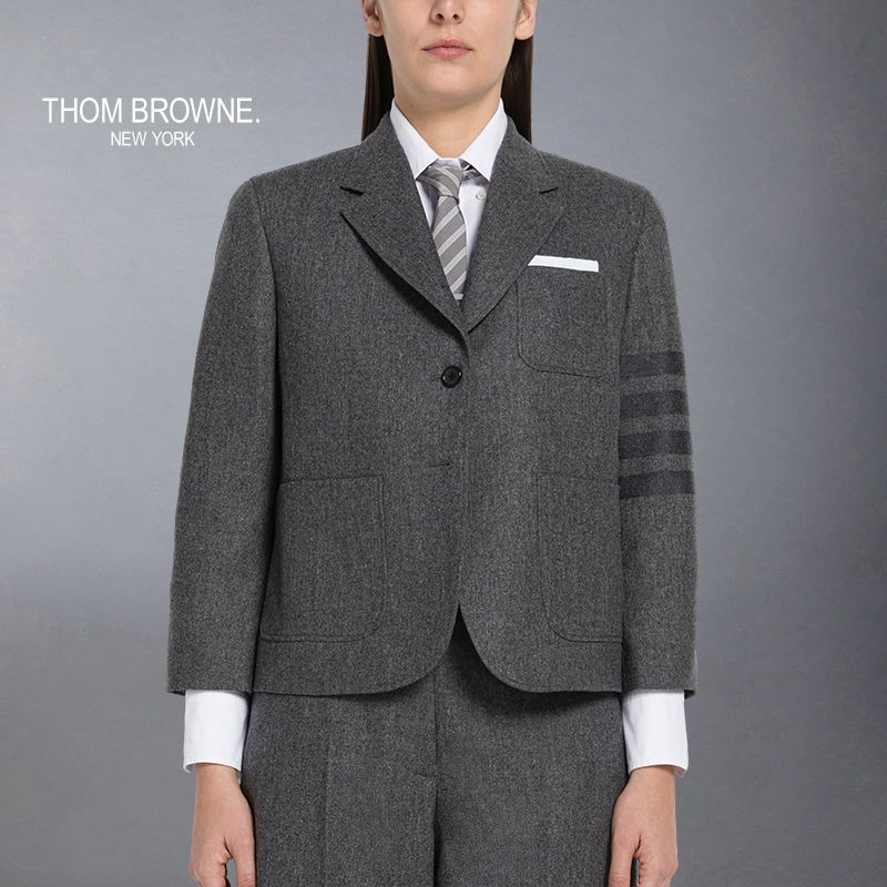 四条纹法兰绒西服ThomBrowne