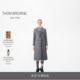 12期免息 THOM BROWNE 女士经典 羊毛粗花呢宽翻领大衣外套