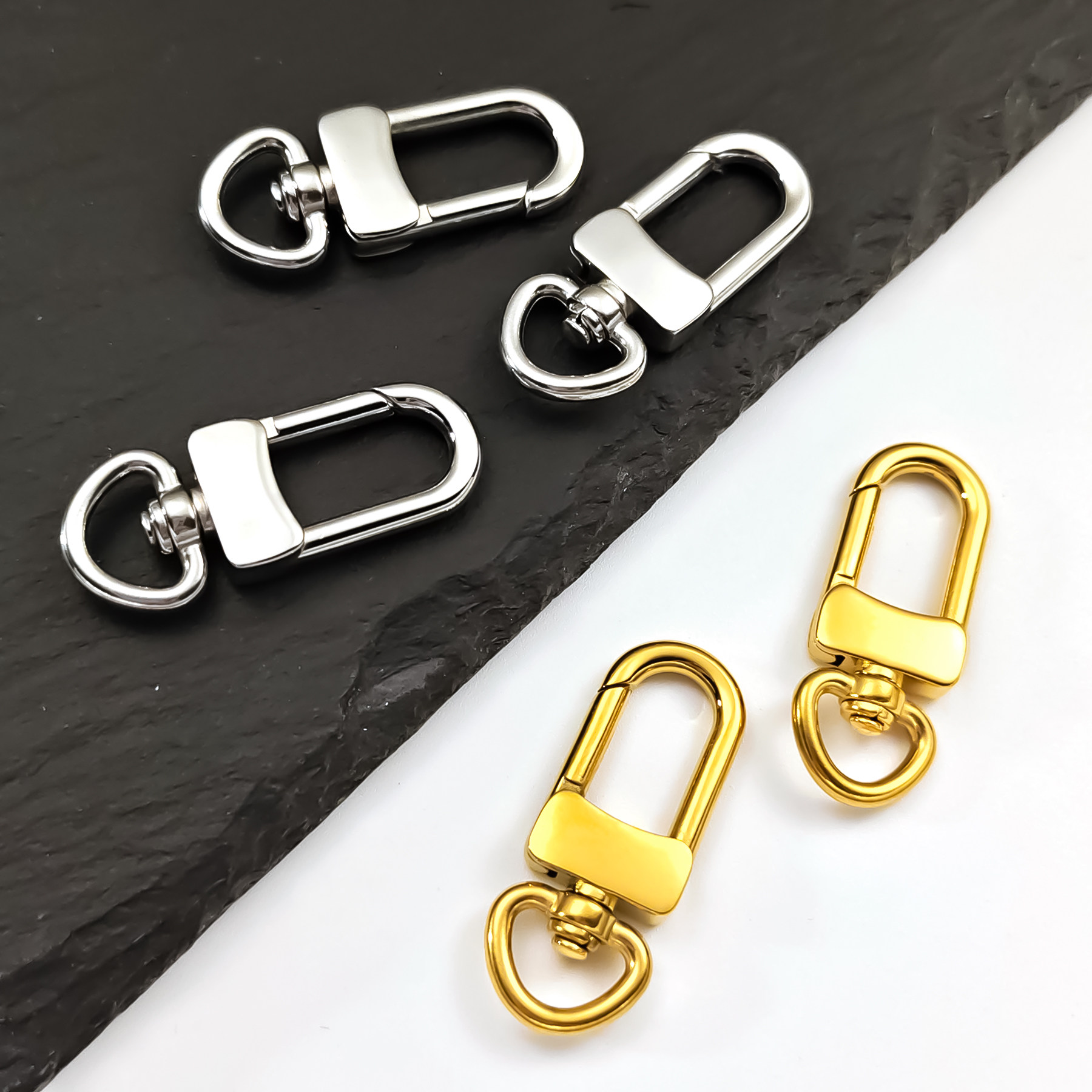 304不锈钢多功能箱包扣diy手工皮具扣头精品抛光五金钥匙扣狗扣