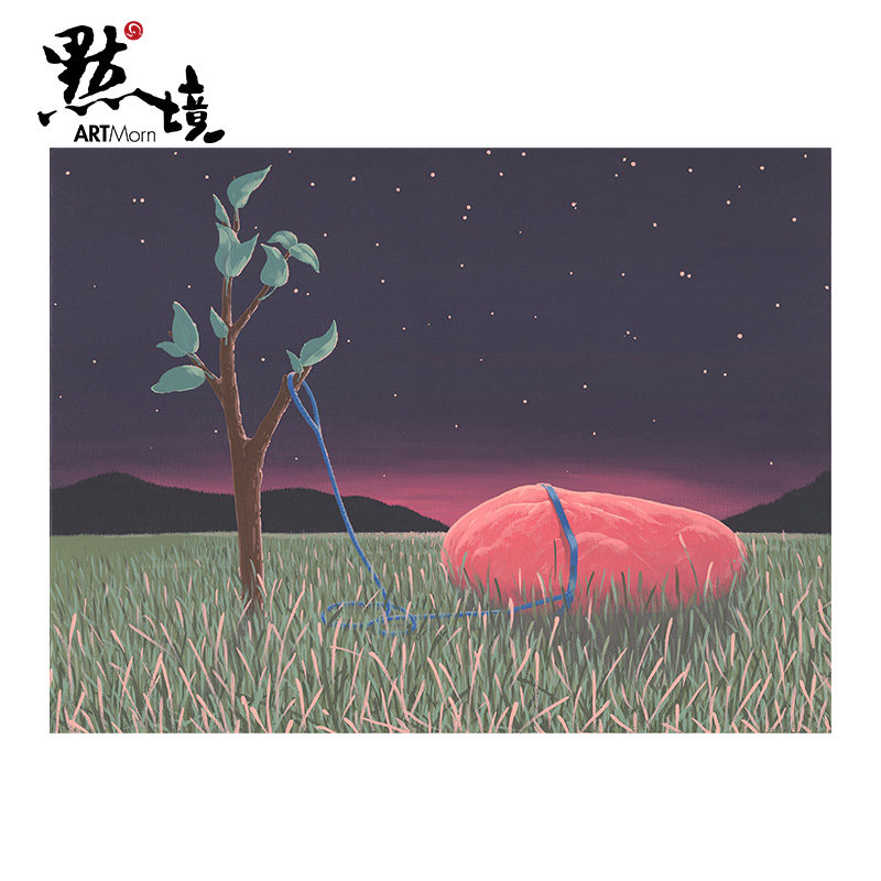 默境 胡杨作品《我在这儿等着你回来》亲笔签名限量版画99版