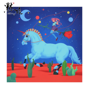 饰画挂画 潮流装 默境胡桂东版 画征途之十六艺术家亲笔签名限量66版