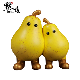 默境 张超级雕塑永不分梨亲笔签名仅299版水果礼物装饰摆件高30cm