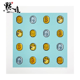 other礼物 4x4Flower and COIN 村上隆亲笔签名丝网版 画限量100版