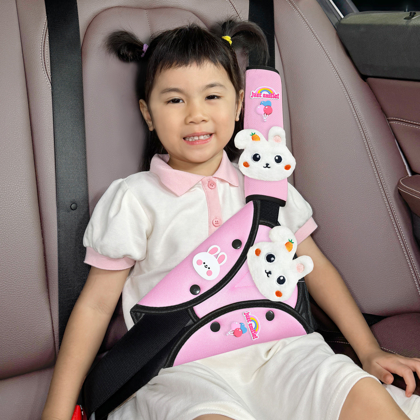 马年儿童汽车安全带防勒脖多功能宝宝坐车睡觉座椅接口调节固定器