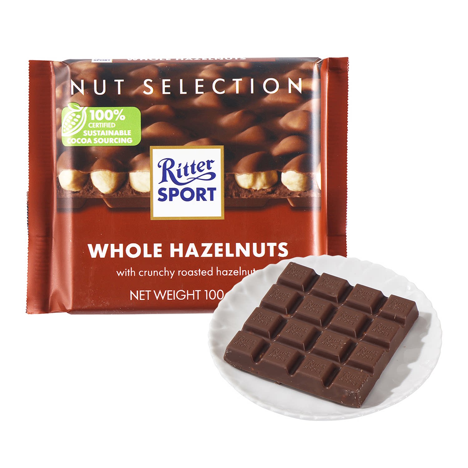 沃集鲜瑞特滋德国进口全榛子牛奶巧克力制品100g零食沃尔玛代购