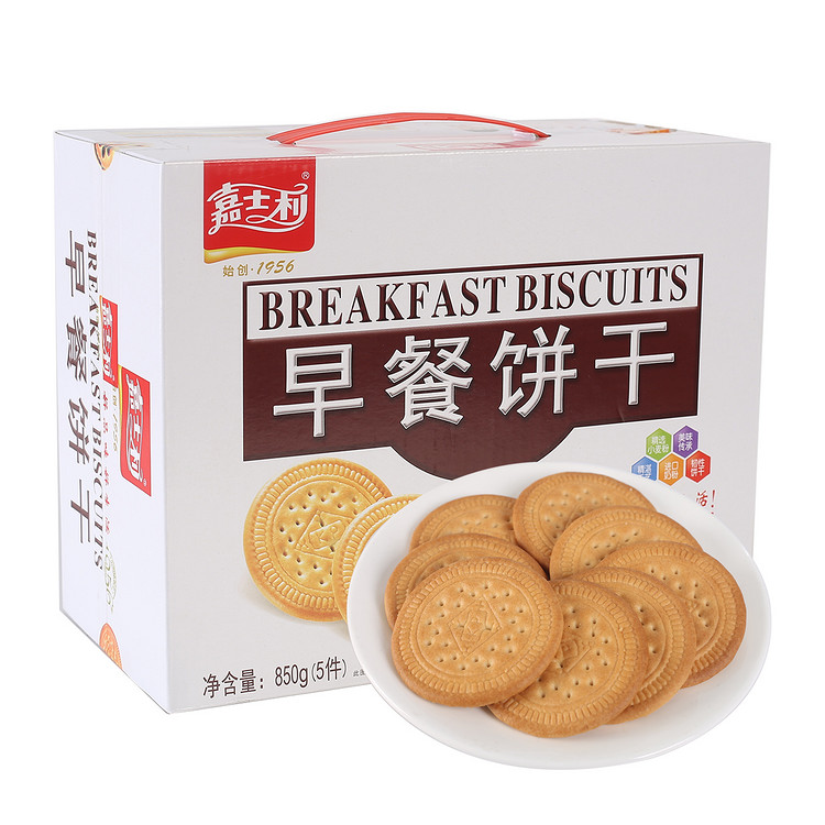 沃集鲜嘉士利原味早餐饼干850g办公休闲酥脆零食小吃沃尔玛代购
