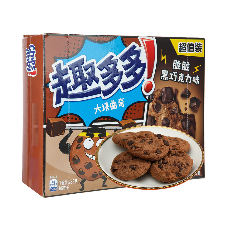 沃集鲜趣多多大块曲奇脏脏黑巧克力味288g(12包)零食沃尔玛代购