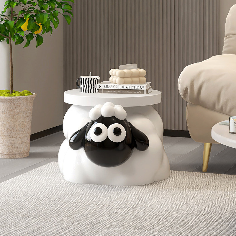 奶油风小羊落地摆件客厅沙发边几换鞋凳玄关门口家用床头乔迁礼物,家居饰品,装饰摆件,淘宝优惠券,粉丝福利购,淘宝优惠卷