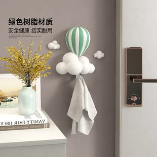 高级感小众热气球入户玄关进门挂钩实用装饰儿童房墙上帽子挂衣钩