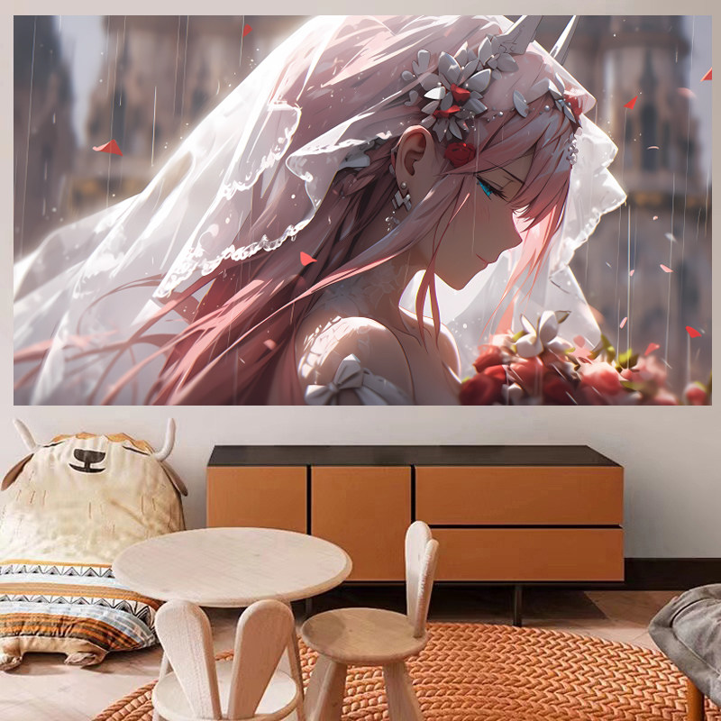 darlinginthefranxx国家队02背景布超大动漫挂布卧室装饰简约墙布