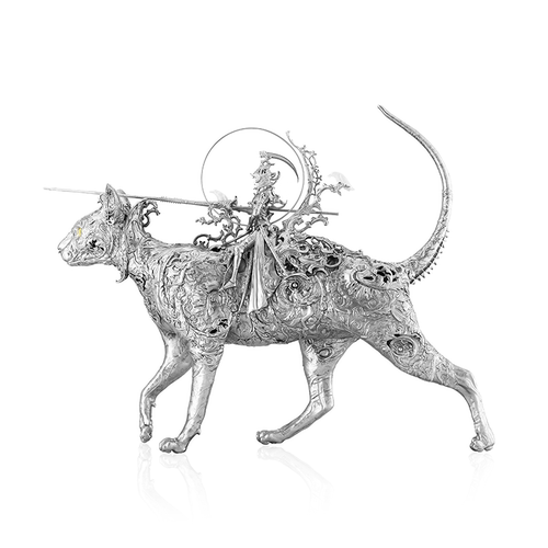 VIP《斯芬克斯骑士》工业设计机械猫艺术摆件