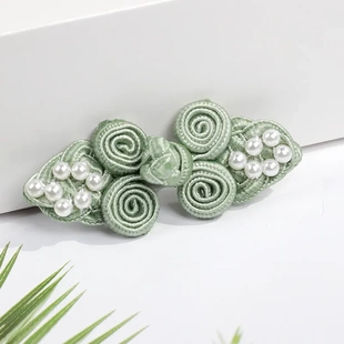 旗袍缝珍珠盘扣锦纶二轮草莓古钱纽扣中国风复古扣子