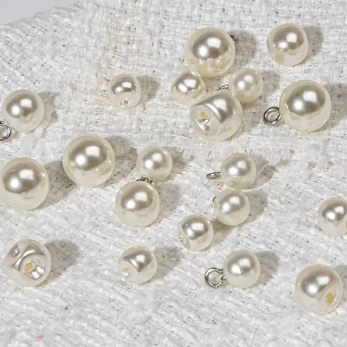 珍珠纽扣小香风高亮暗眼扣金属脚衬衫扣旗袍装饰扣毛衣外套辅料