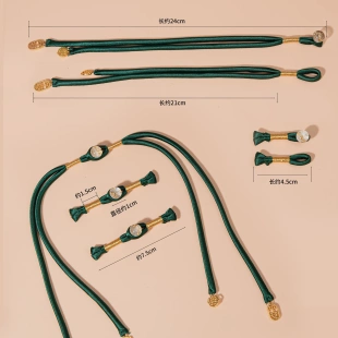 传承旗袍盘扣平安如意手工编织绕线一字长尾辫子布扣唐装 汉服国风