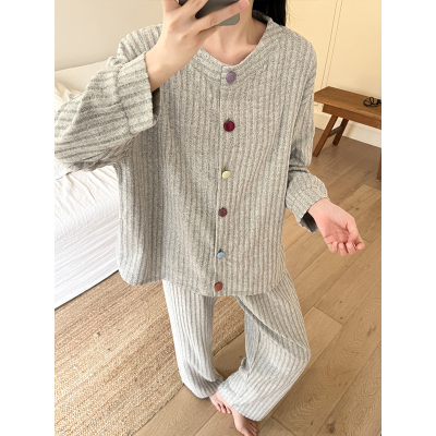 睡衣春秋季女款保暖德绒大码